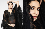 Pregnant Sonam Kapoor in sheer black kaftan flaunts baby bump in new pics